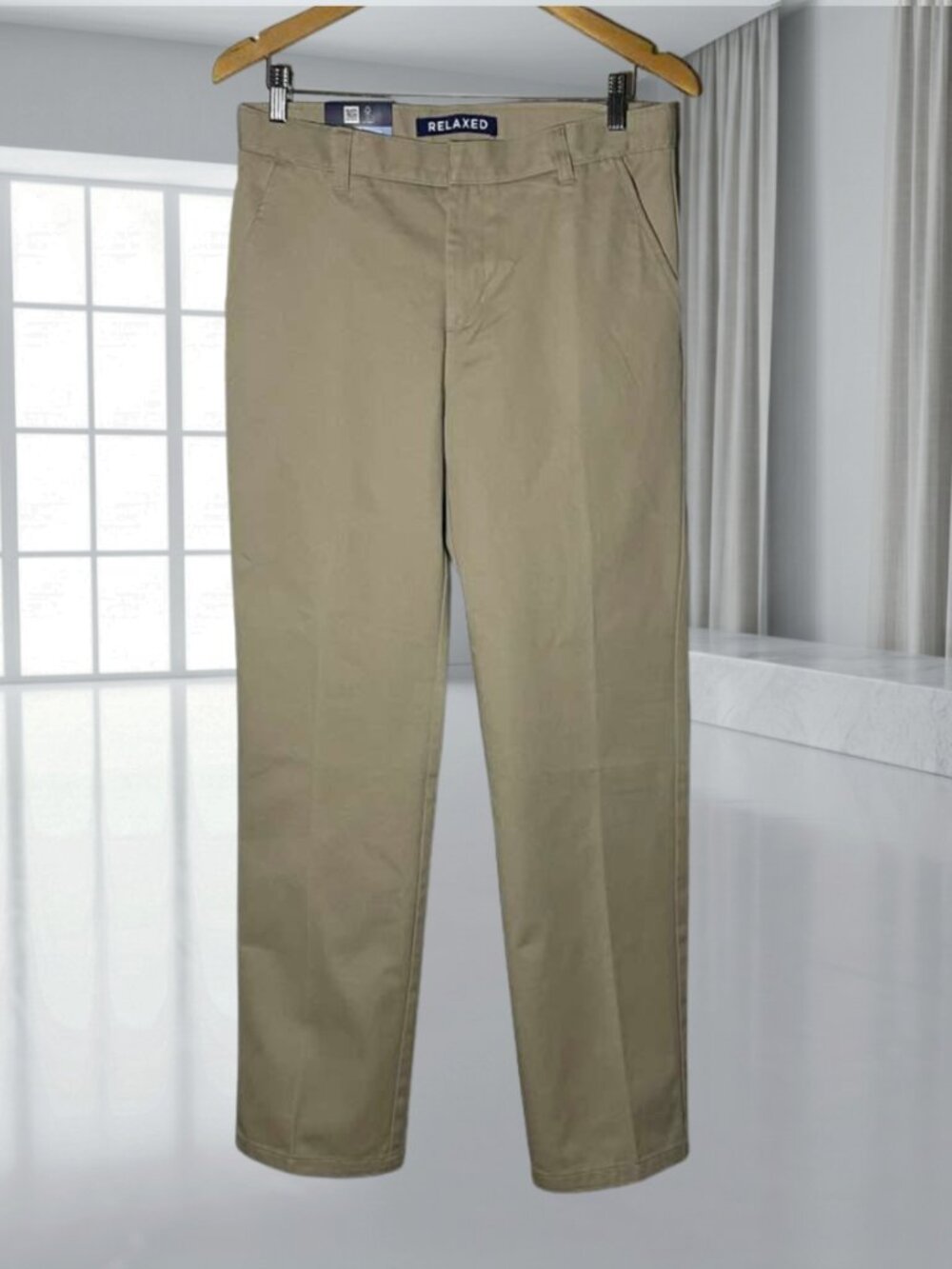 NWT French Toast Relaxed Fit Khaki Pants Boys Size 18 Adjustable Waist Uniform